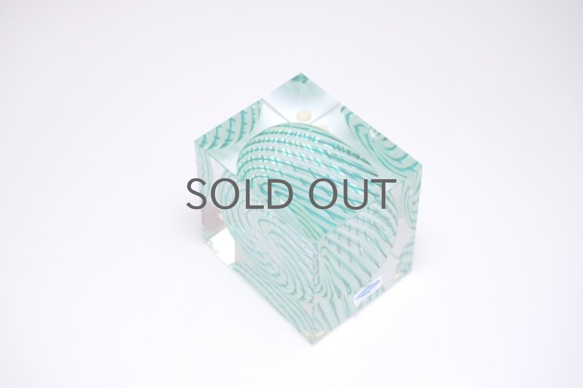 画像5: 北欧アートガラス/ビンテージガラス/アートピース/Oiva Toikka/オイバトイッカ/Cube/スペシャルキューブ/ライトグリーン (5)