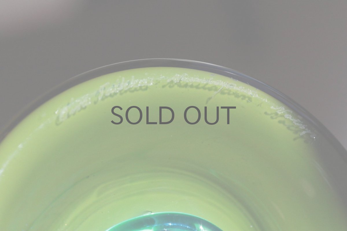 画像10: 北欧アートガラス/ビンテージガラス/Oiva Toikka/オイバ・トイッカ/Nuutajarvi/ヌータヤルヴィ/オレンジ✕グリーン/ユニークピース (10)