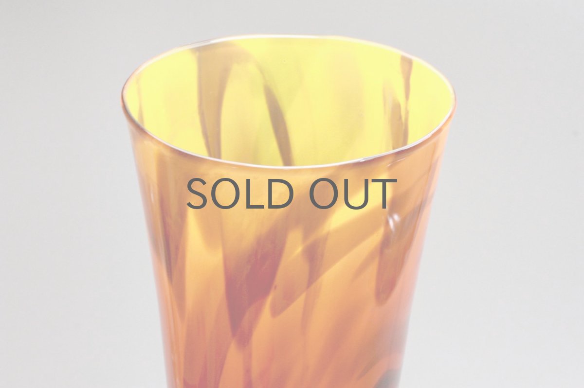 画像4: 北欧アートガラス/ビンテージガラス/Oiva Toikka/オイバ・トイッカ/Nuutajarvi/ヌータヤルヴィ/オレンジ✕グリーン/ユニークピース (4)