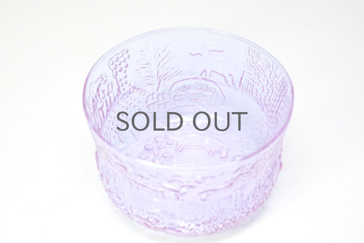 画像2: 北欧ビンテージガラス/Oiva Toikka/オイバ・トイッカ/ファウナ/NUUTAJARVI/ヌータヤルヴィ/アメジスト/ボウル (2)