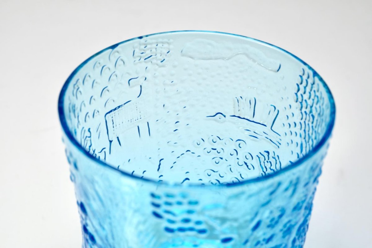 画像4: 北欧ビンテージガラス/Oiva Toikka/オイバ・トイッカ/ファウナ/NUUTAJARVI/ヌータヤルヴィ/ブルー/グラス (4)