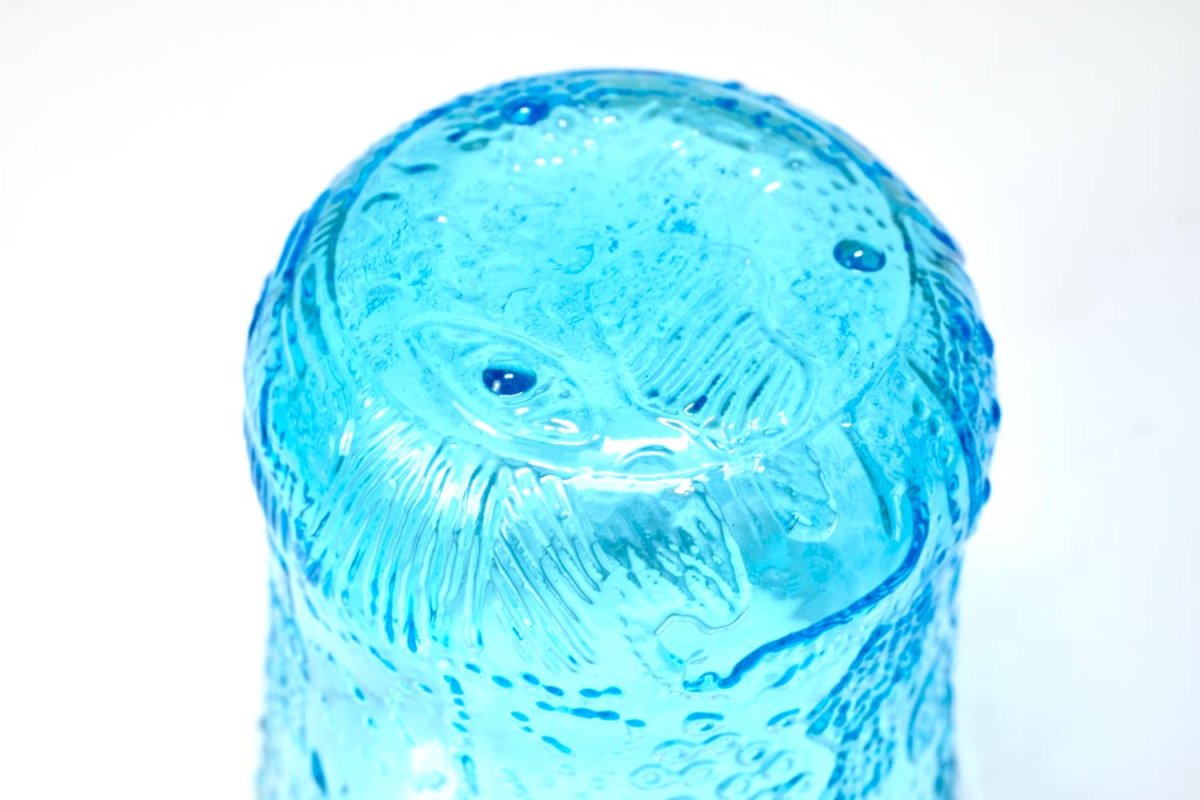 画像6: 北欧ビンテージガラス/Oiva Toikka/オイバ・トイッカ/ファウナ/NUUTAJARVI/ヌータヤルヴィ/ブルー/グラス (6)