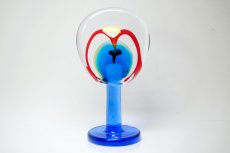 画像1: 北欧アートガラス/ビンテージガラス/アートピース/Oiva Toikka/オイバトイッカ/Lollipop/ロリポップ/2004/200個限定/ブルー (1)