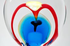 画像2: 北欧アートガラス/ビンテージガラス/アートピース/Oiva Toikka/オイバトイッカ/Lollipop/ロリポップ/2004/200個限定/ブルー (2)