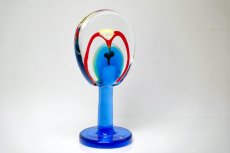 画像3: 北欧アートガラス/ビンテージガラス/アートピース/Oiva Toikka/オイバトイッカ/Lollipop/ロリポップ/2004/200個限定/ブルー (3)