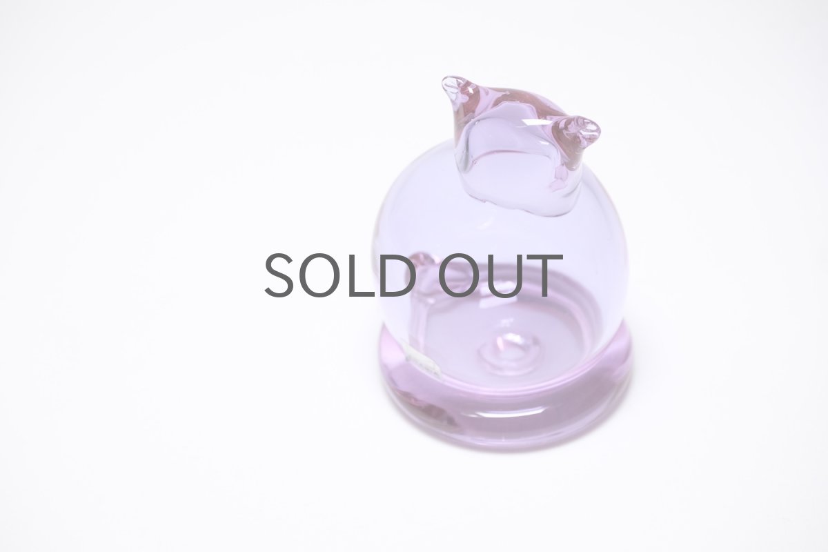 画像5: 北欧アートガラス/ビンテージガラス/Inkeri Toikka/インケリ・トイッカ/Kissa/アメジスト/ネコオブジェ (5)