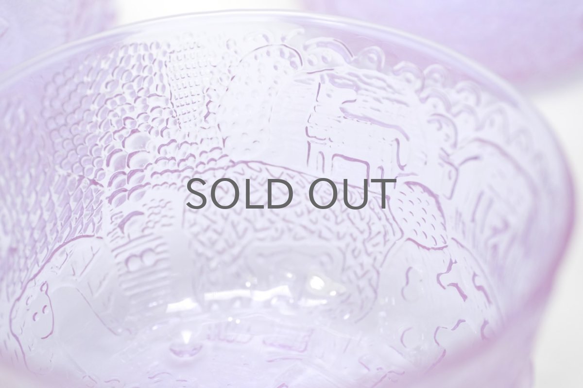 画像5: 北欧ビンテージガラス/Oiva Toikka/オイバ・トイッカ/ファウナ/NUUTAJARVI/ヌータヤルヴィ/アメジスト/ファウナ/ボウル/No.1 (5)