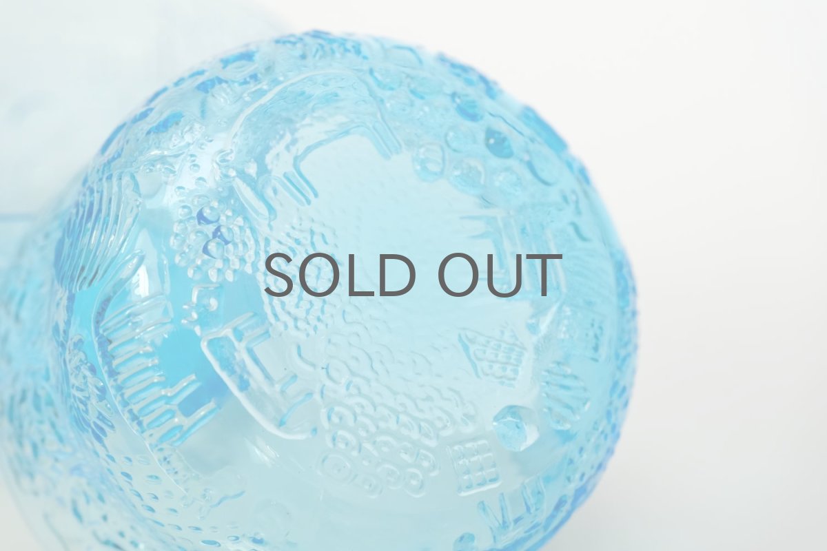 画像5: 北欧ビンテージガラス/Oiva Toikka/オイバ・トイッカ/ファウナ/NUUTAJARVI/ヌータヤルヴィ/ブルー/ボウル (5)