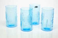 画像1: 北欧ビンテージガラス/オイバトイッカ/フローラ/ヌータヤルヴィ/グラス/タンブラー/H10cm/ブルー (1)
