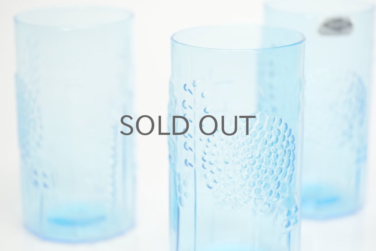 画像3: 北欧ビンテージガラス/オイバトイッカ/フローラ/ヌータヤルヴィ/グラス/タンブラー/H10cm/ブルー (3)