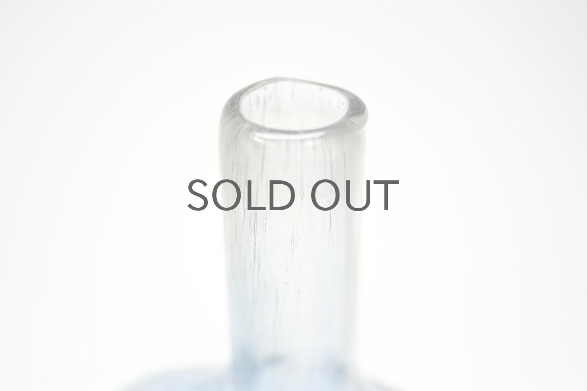 画像7: 北欧アートガラス/ビンテージガラス/Oiva Toikka/オイバ・トイッカ/Nuutajarvi/ヌータヤルヴィ/Puteli/プテリボトル/Lサイズ/ブルー (7)