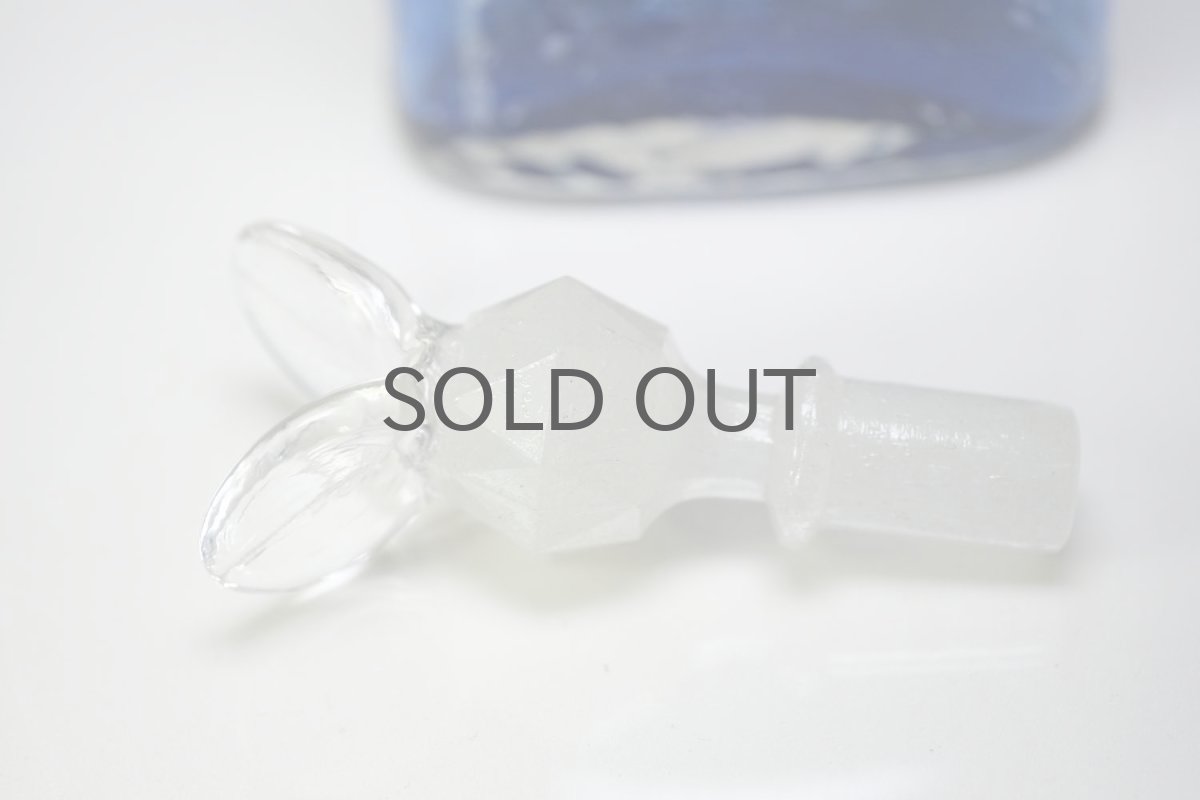 画像6: 北欧アートガラス/ビンテージガラス/Oiva Toikka/オイバ・トイッカ/Nuutajarvi/ヌータヤルヴィ/Puteli/プテリボトル/Lサイズ/ブルー (6)