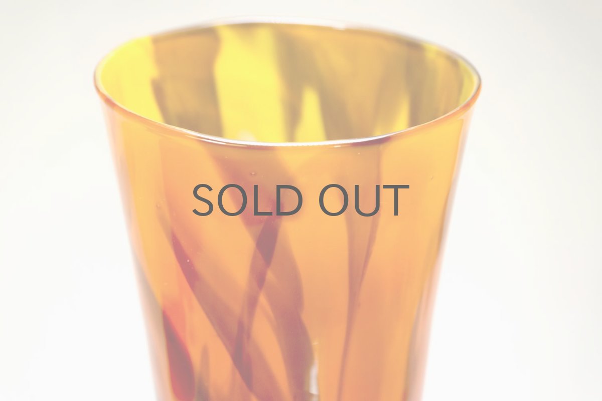 画像5: 北欧アートガラス/ビンテージガラス/Oiva Toikka/オイバ・トイッカ/Nuutajarvi/ヌータヤルヴィ/オレンジ✕グリーン/ユニークピース (5)