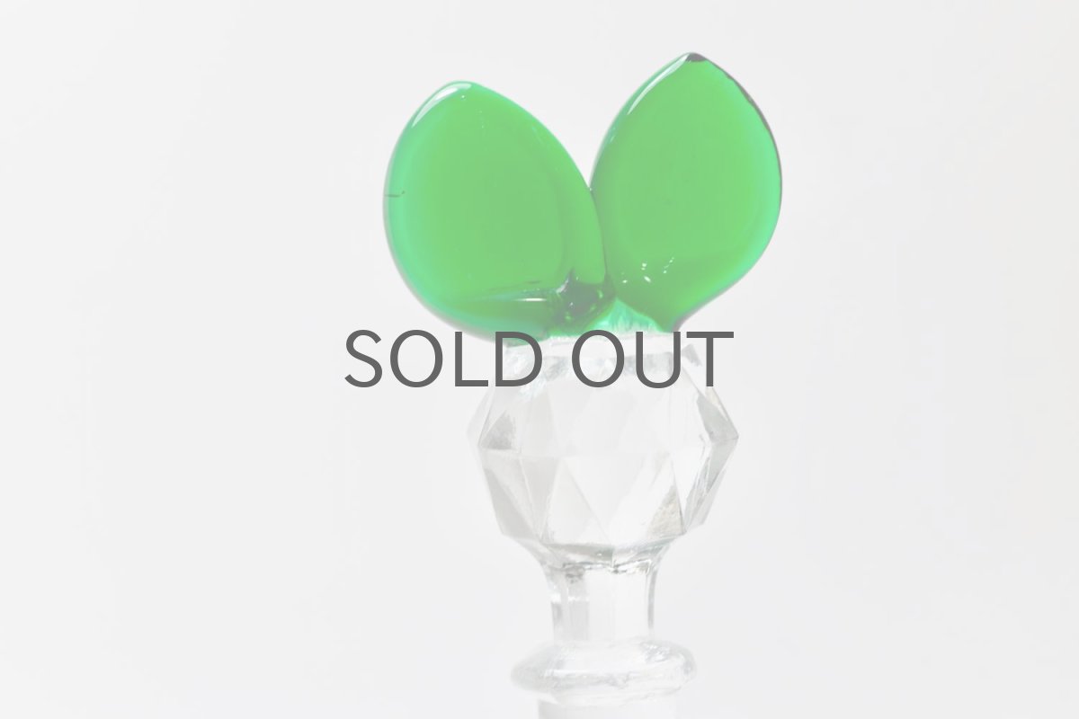 画像3: 北欧アートガラス/ビンテージガラス/Oiva Toikka/オイバ・トイッカ/Nuutajarvi/ヌータヤルヴィ/Puteli/プテリボトル/Lサイズグリーン (3)