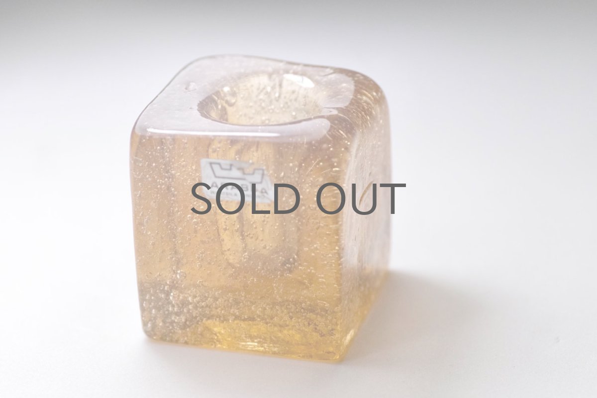 画像4: 北欧ガラス/Oiva Toikka/オイバ・トイッカ/Nuutajarvi/ヌータヤルヴィ/IGLU/イグルー/キャンドルホルダー/ハニー (4)