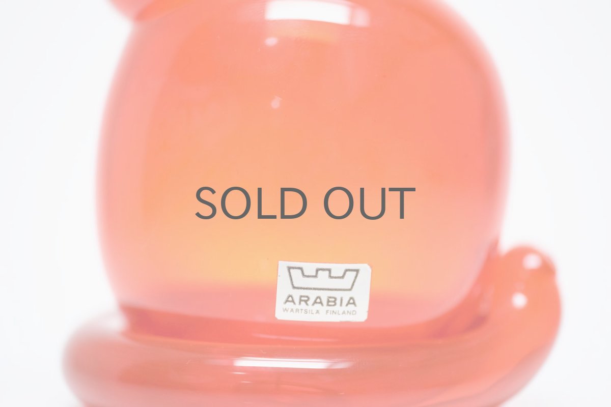 画像4: 北欧アートガラス/ビンテージガラス/Inkeri Toikka/インケリ・トイッカ/Kissa/ネコ/レッド (4)