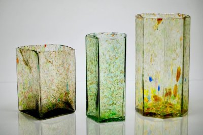 画像1: 北欧アートガラス/ビンテージガラス/Oiva Toikka/オイバ・トイッカ/Nuutajarvi/ヌータヤルヴィ/1977年/アートオブジェクト/TAHITI/vase 813/タヒチベース/Sサイズ