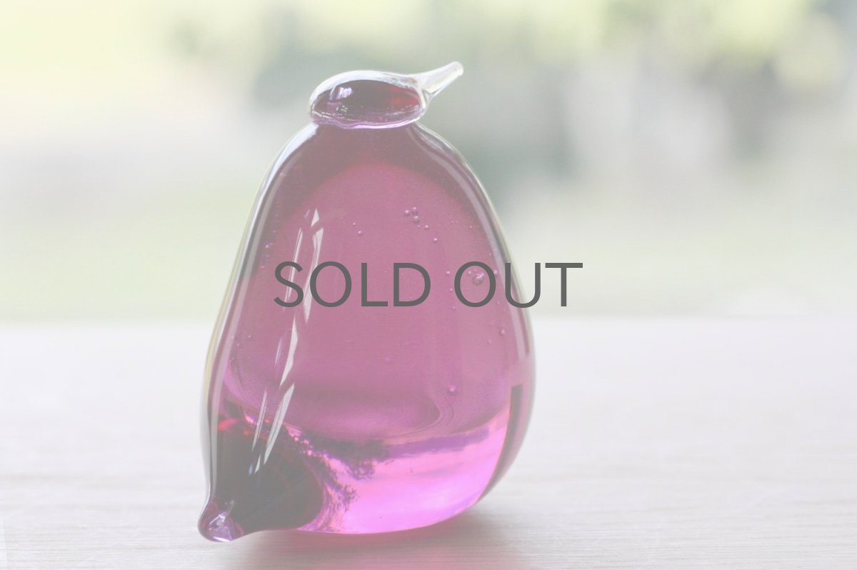 画像6: 北欧アートガラス/ビンテージガラス/Oiva Toikka/オイバ・トイッカ/iittala/イッタラ/Birds/バード/penguin/アメジスト (6)