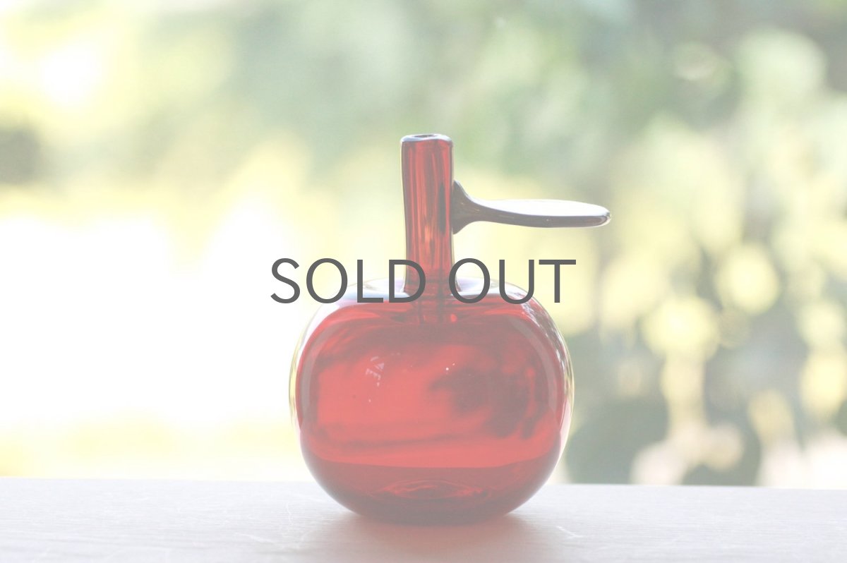 画像7: 北欧アートガラス/Oiva Toikka/オイバ・トイッカ/Nuutajarvi/ヌータヤルヴィ/限定/アップルボトル/レッド (7)