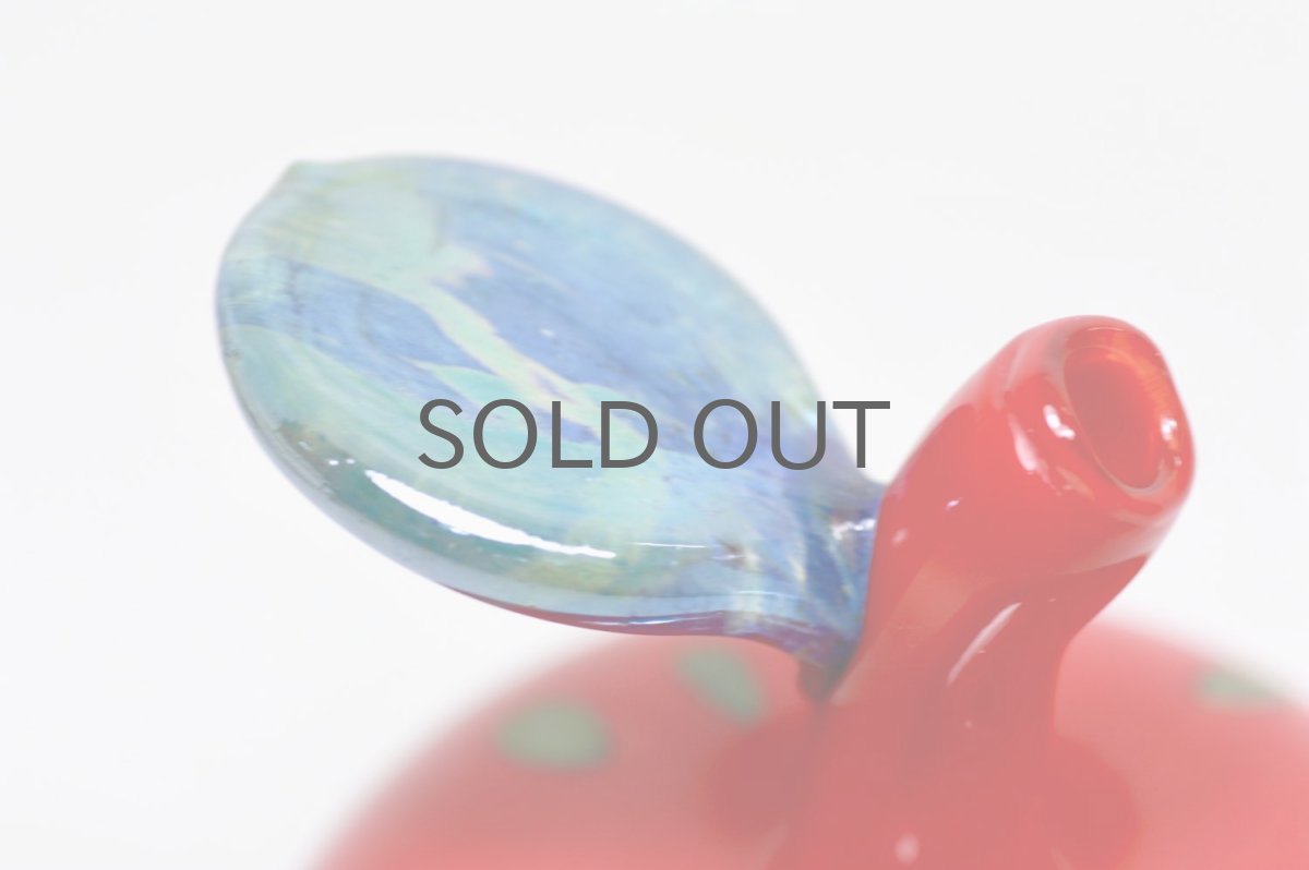 画像4: 北欧アートガラス/Oiva Toikka/オイバ・トイッカ/Nuutajarvi/ヌータヤルヴィ/Fruits/アップルボトル/レッド斑点 (4)