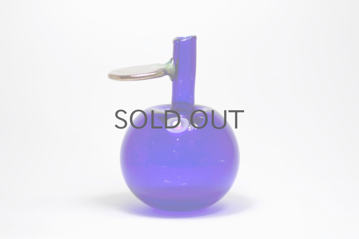 画像2: 北欧アートガラス/Oiva Toikka/オイバ・トイッカ/Nuutajarvi/ヌータヤルヴィ/限定/アップルボトル/ブルー (2)