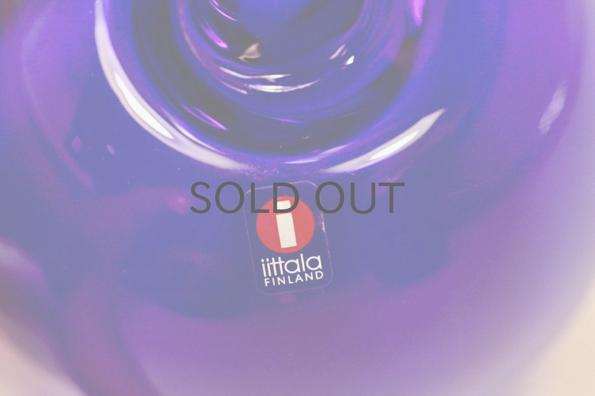 画像5: 北欧アートガラス/Oiva Toikka/オイバ・トイッカ/Nuutajarvi/ヌータヤルヴィ/限定/アップルボトル/ブルー (5)