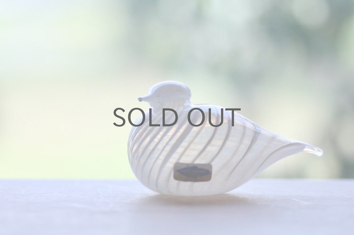 画像8: 北欧アートガラス/ビンテージガラス/Oiva Toikka/オイバトイッカ/イッタラ/Nuutajarvi/ヌータヤルヴィ/Birds/バード/Peukaloinen/Wren  (8)