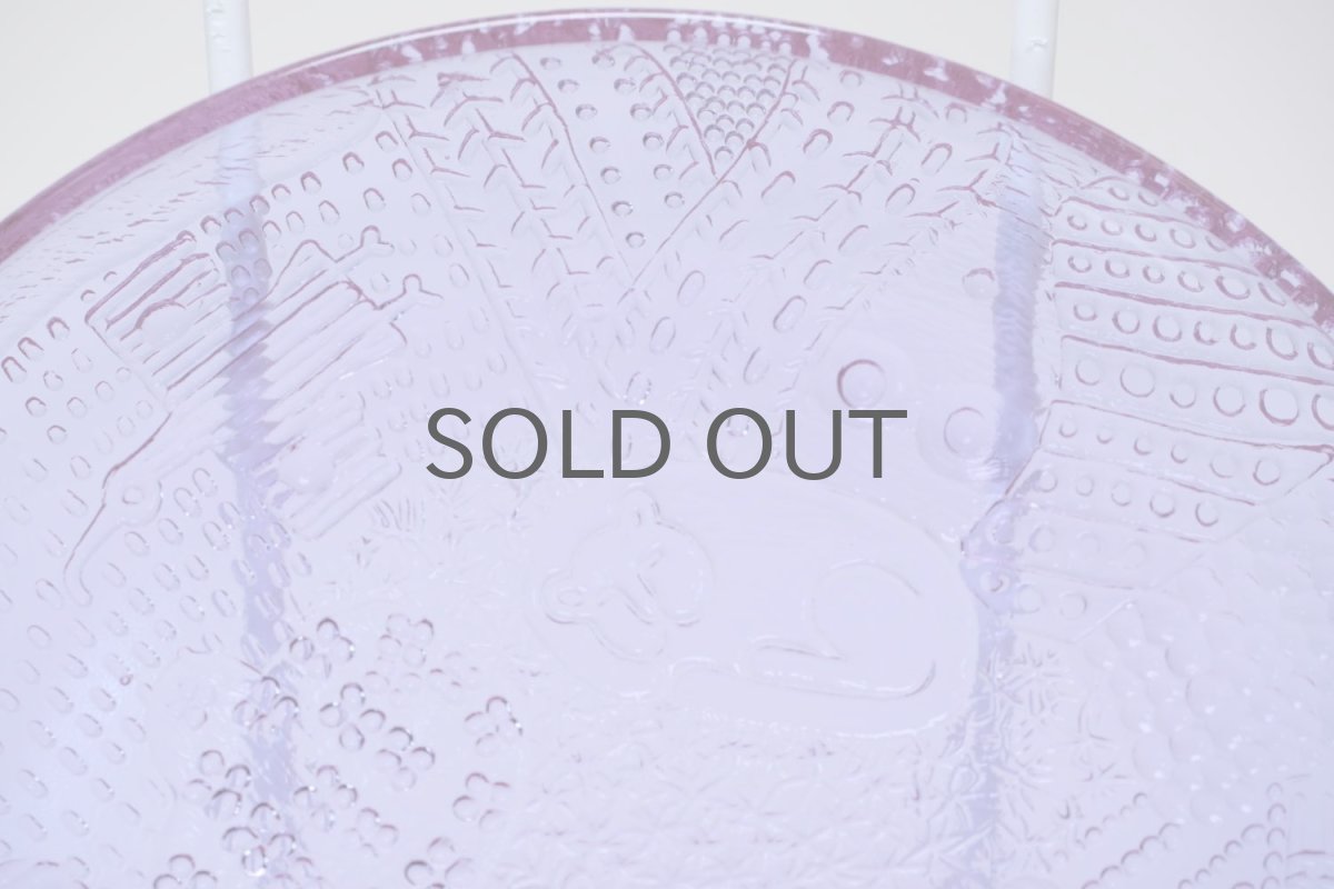 画像2: 北欧ビンテージガラス/Oiva Toikka/オイバ・トイッカ/ファウナ/NUUTAJARVI/ヌータヤルヴィ/アメジスト/プレート (2)