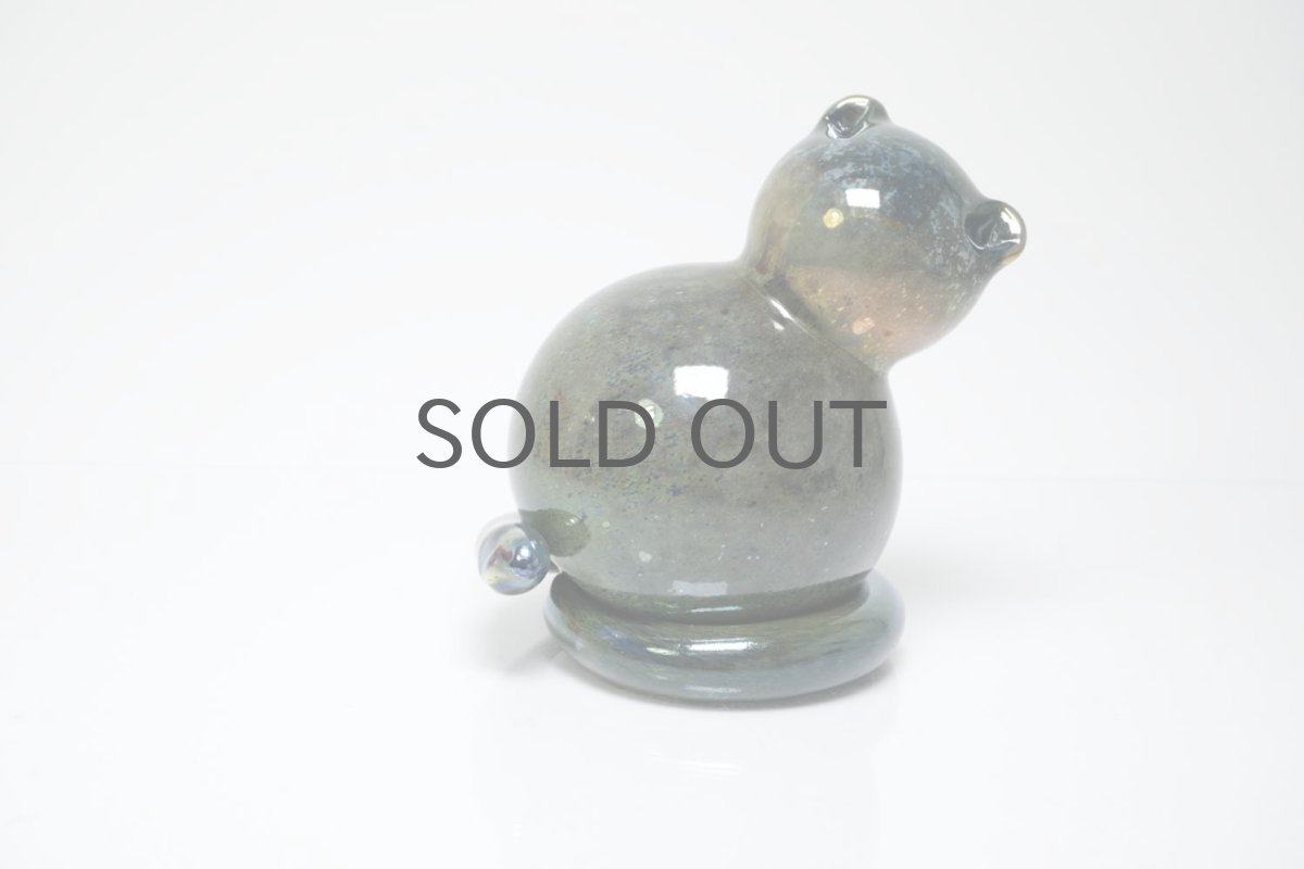 画像3: 北欧アートガラス/ビンテージガラス/Inkeri Toikka/インケリ・トイッカ/Kissa/ラスター/子猫  (3)