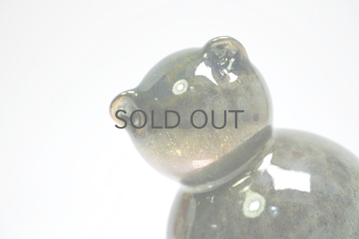 画像2: 北欧アートガラス/ビンテージガラス/Inkeri Toikka/インケリ・トイッカ/Kissa/ラスター/子猫  (2)