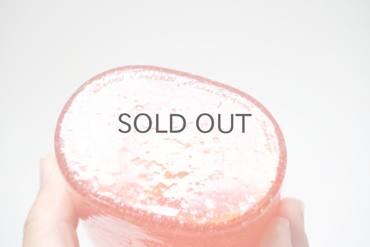 画像9: 北欧アートガラス/ビンテージガラス/Oiva Toikka/オイバ・トイッカ/Nuutajarvi/ヌータヤルヴィ/Puteli/プテリボトル/Sサイズ/オレンジ&グリーン (9)