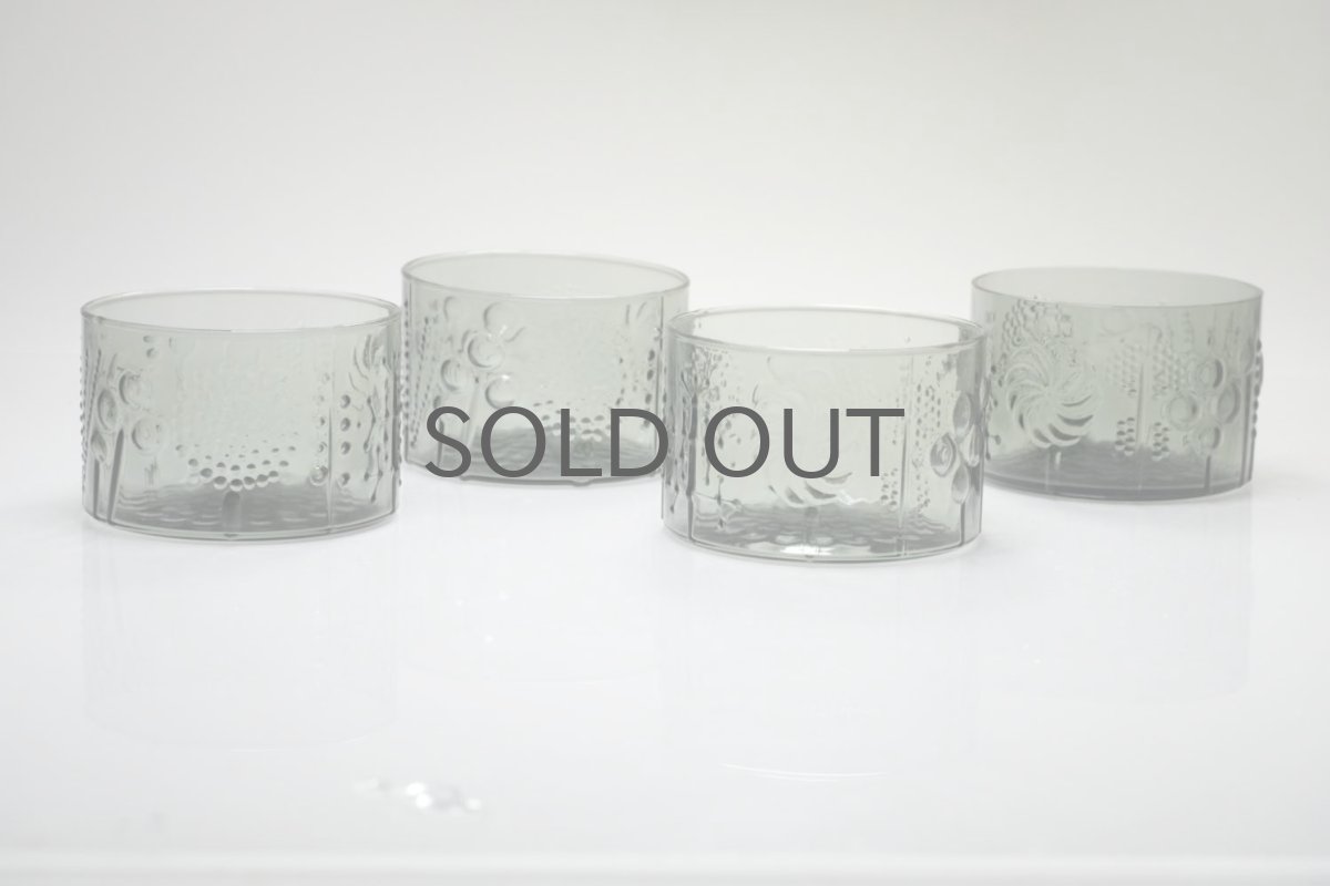 画像7: 北欧ビンテージガラス/Oiva Toikka/オイバトイッカ/Flora/フローラ/Sボウル/グレー (7)