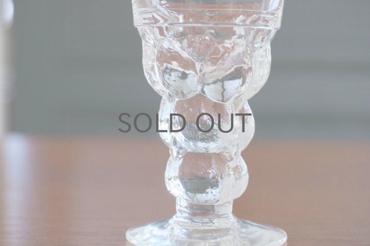 画像4: 北欧ビンテージガラス/Oiva Toikka/オイバ・トイッカ/Mukura/ムクラ/パラティッシグラス/ヌータヤルヴィ/10cl/ホワイトワイングラス/No.2 (4)