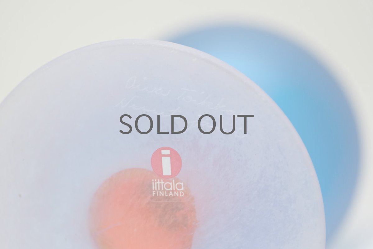 画像3: 北欧アートガラス/ビンテージガラス/Oiva Toikka/オイバ・トイッカ/Nuutajarvi/ヌータヤルヴィ/Pro Arte/OZボトル/ブルー＆レッド (3)