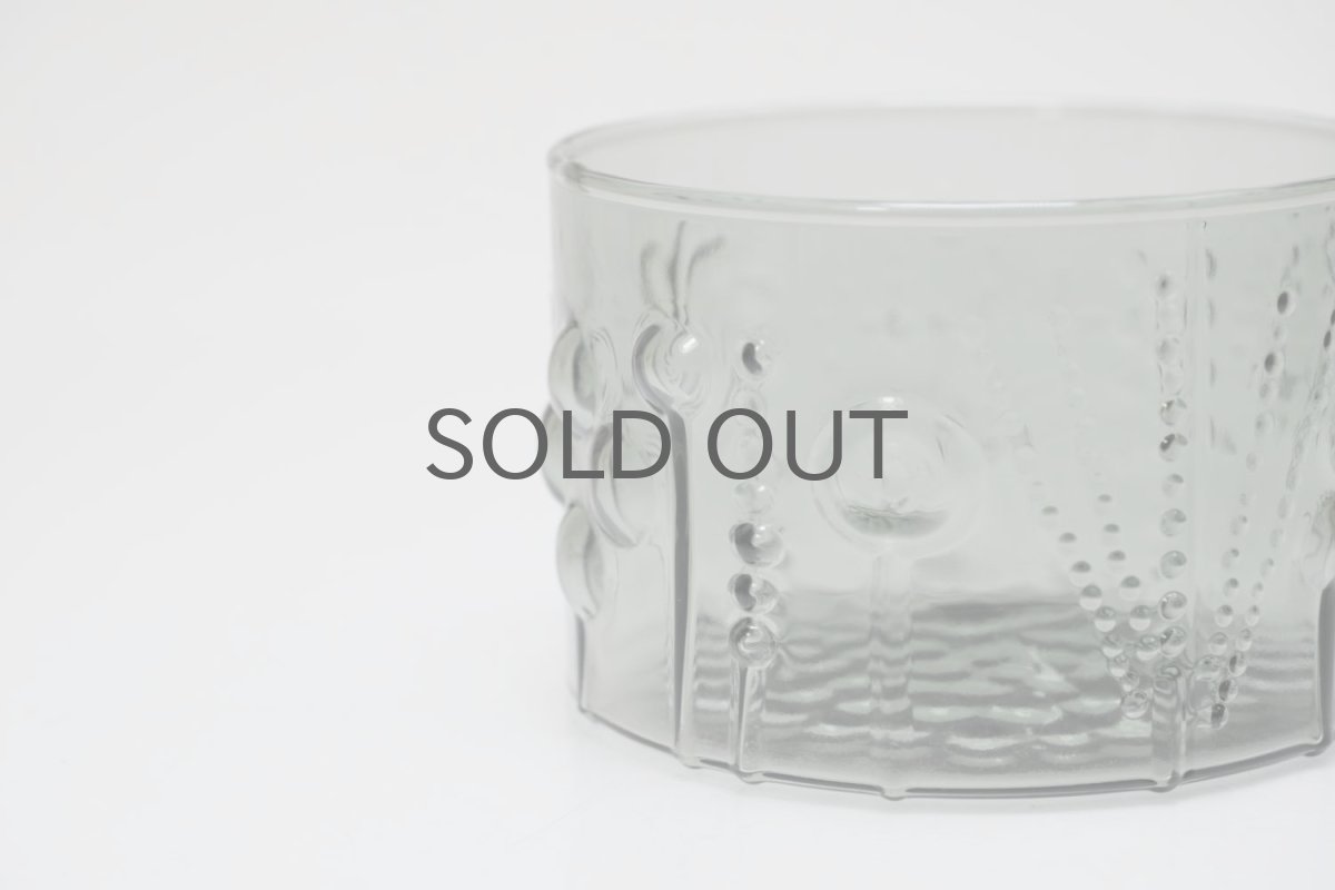 画像2: 北欧ビンテージガラス/Oiva Toikka/オイバトイッカ/Flora/フローラ/Sボウル/グレー (2)