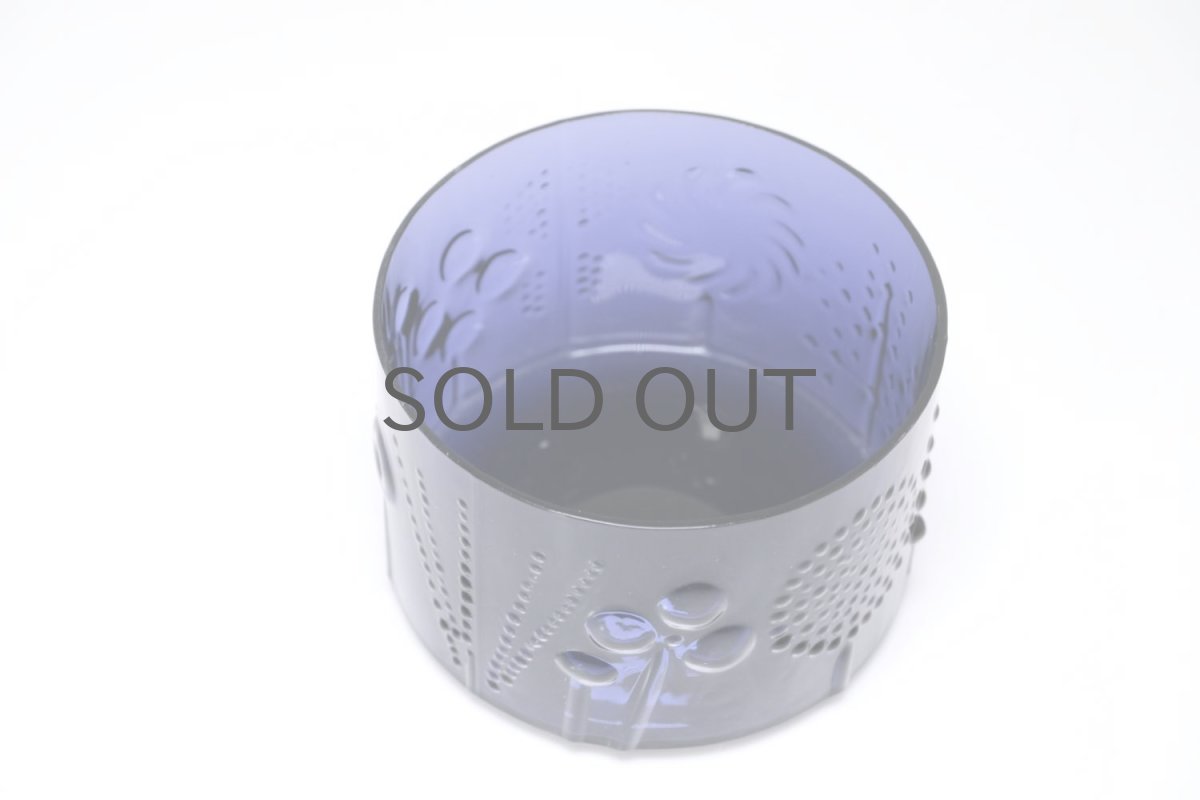 画像4: 北欧ビンテージガラス/オイバトイッカ/フローラ/ヌータヤルヴィ/ボウル/ダークブルー (4)