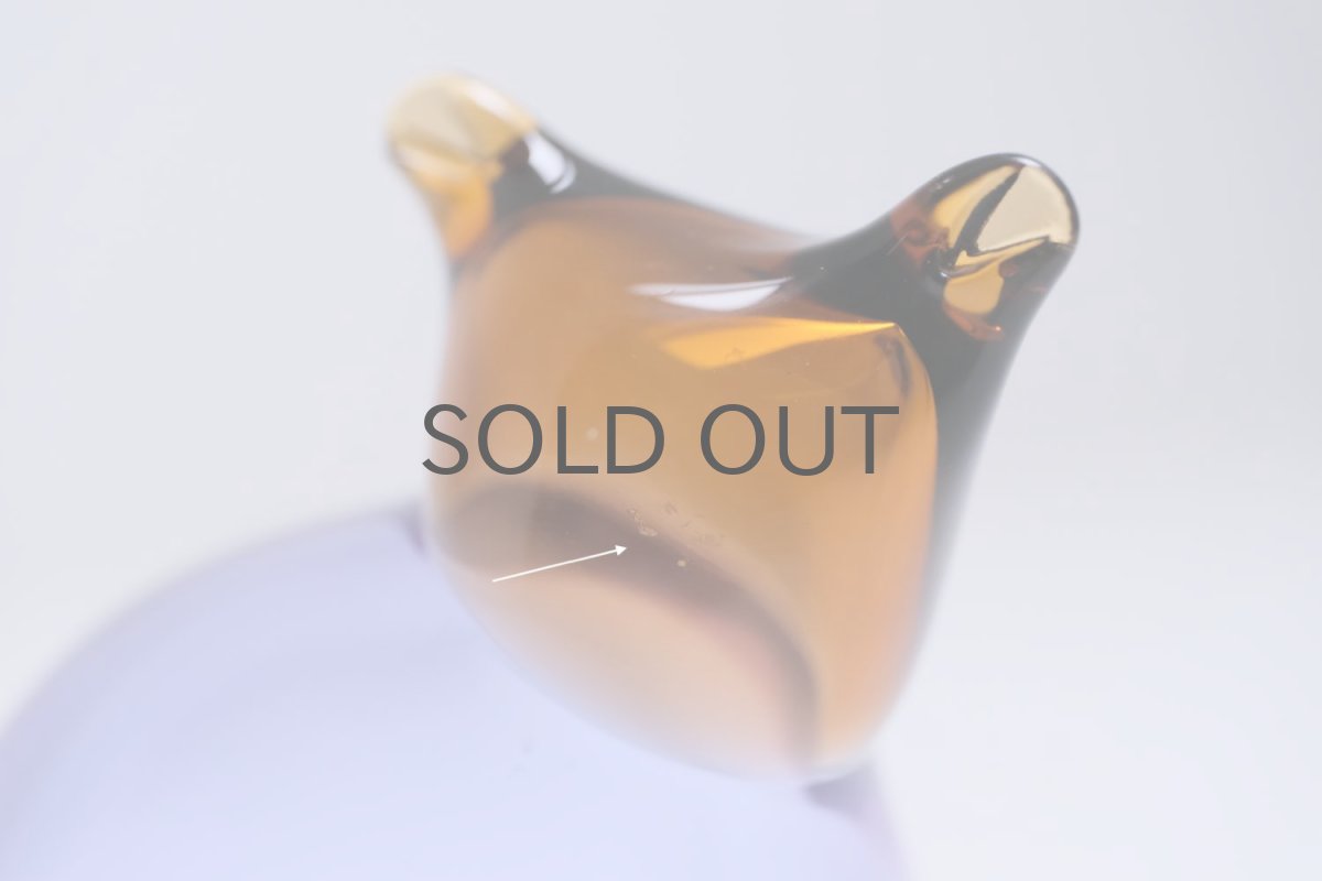 画像5: 北欧アートガラス/ビンテージガラス/Inkeri Toikka/インケリ・トイッカ/Kissa/アメジスト&アンバー/ネコオブジェ (5)