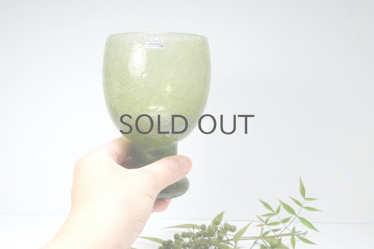 画像5: 北欧ガラス/Oiva Toikka/オイバ・トイッカ/Nuutajarvi/ヌータヤルヴィ/IGLU/イグルー/ワイングラス/グリーン (5)