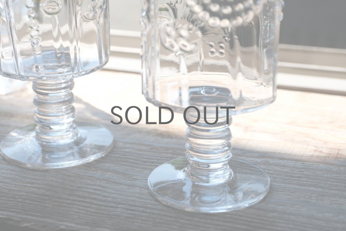 画像5: 北欧ビンテージガラス/Oiva Toikka/オイバトイッカ/フローラ/NUUTAJARVI/ヌータヤルヴィ/脚付きタンブラー/ビアグラス/パフェグラス/クリア/Mサイズ (5)