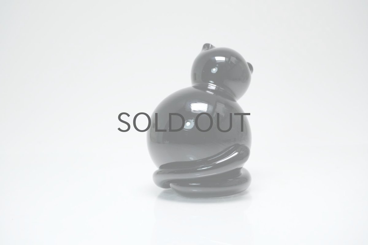 画像3: 北欧アートガラス/ビンテージガラス/Inkeri Toikka/インケリ・トイッカ/Kissa/ネコ/ブラック (3)