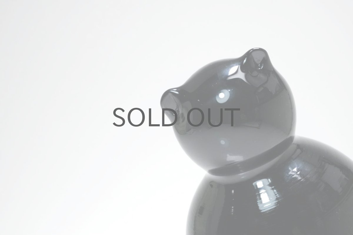 画像2: 北欧アートガラス/ビンテージガラス/Inkeri Toikka/インケリ・トイッカ/Kissa/ネコ/ブラック (2)