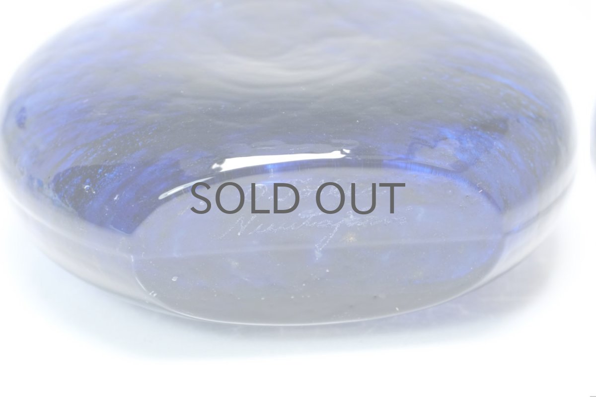 画像5: 北欧ガラス/Oiva Toikka/オイバ・トイッカ/Nuutajarvi/ヌータヤルヴィ/MANSIKKAPAIKKA/一輪挿し/ネイビー/Sサイズ/No.1 (5)