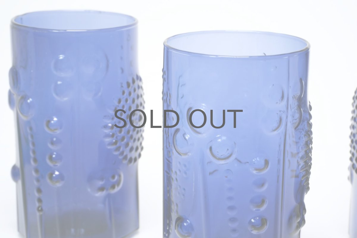 画像3: 北欧ビンテージガラス/オイバトイッカ/フローラ/ヌータヤルヴィ/グラス/H10cm/ダークブルー (3)