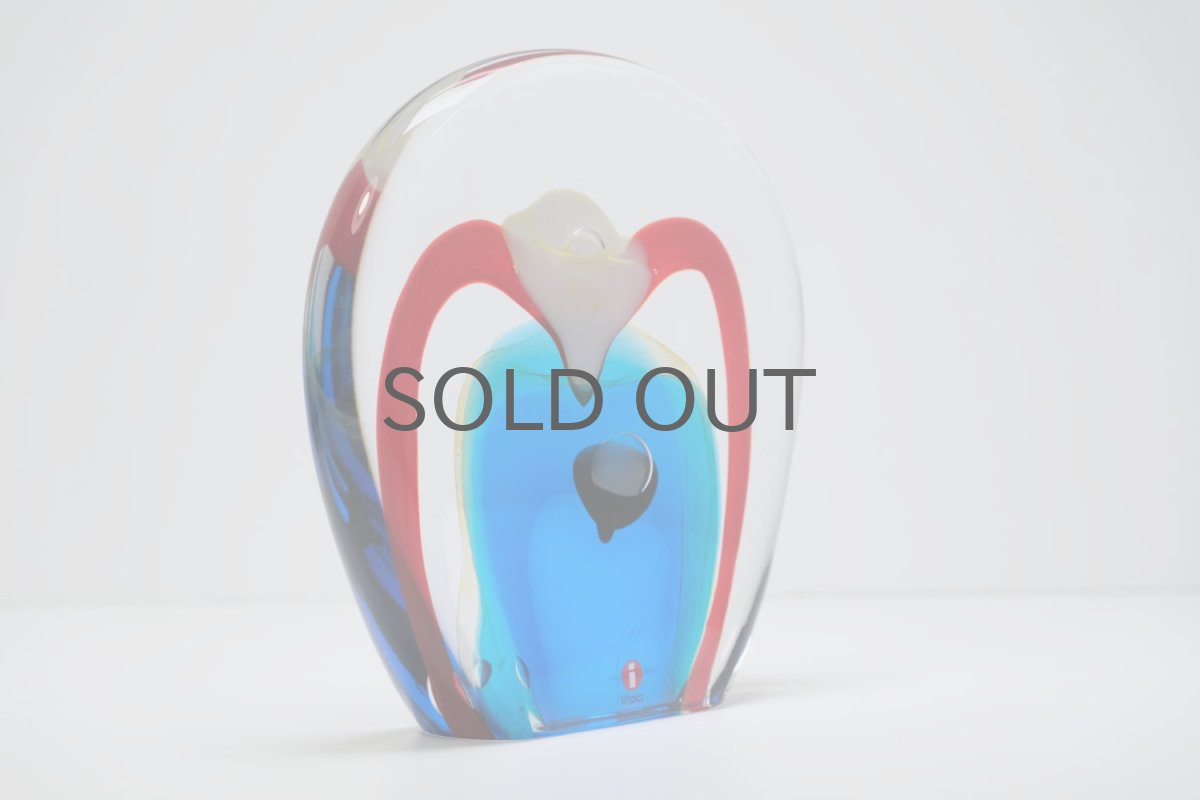 画像2: 北欧アートガラス/ビンテージガラス/アートピース/Oiva Toikka/オイバトイッカ/Lolli/ロリ/2005/ブルー (2)