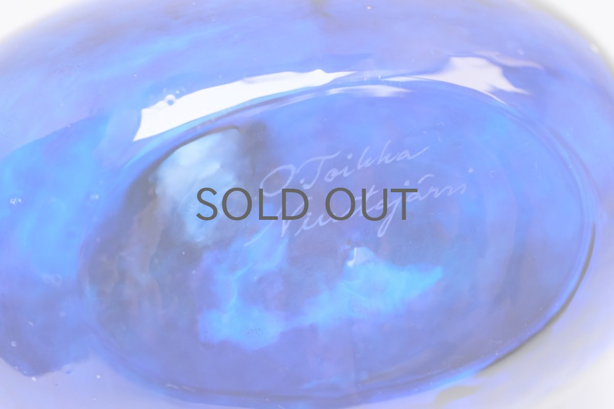 画像7: 北欧ガラス/Oiva Toikka/オイバ・トイッカ/Nuutajarvi/ヌータヤルヴィ/MANSIKKAPAIKKA/一輪挿し/ネイビー (7)