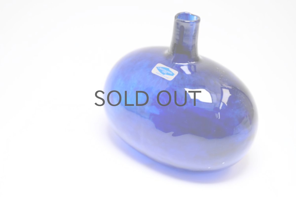 画像6: 北欧ガラス/Oiva Toikka/オイバ・トイッカ/Nuutajarvi/ヌータヤルヴィ/MANSIKKAPAIKKA/一輪挿し/ネイビー (6)