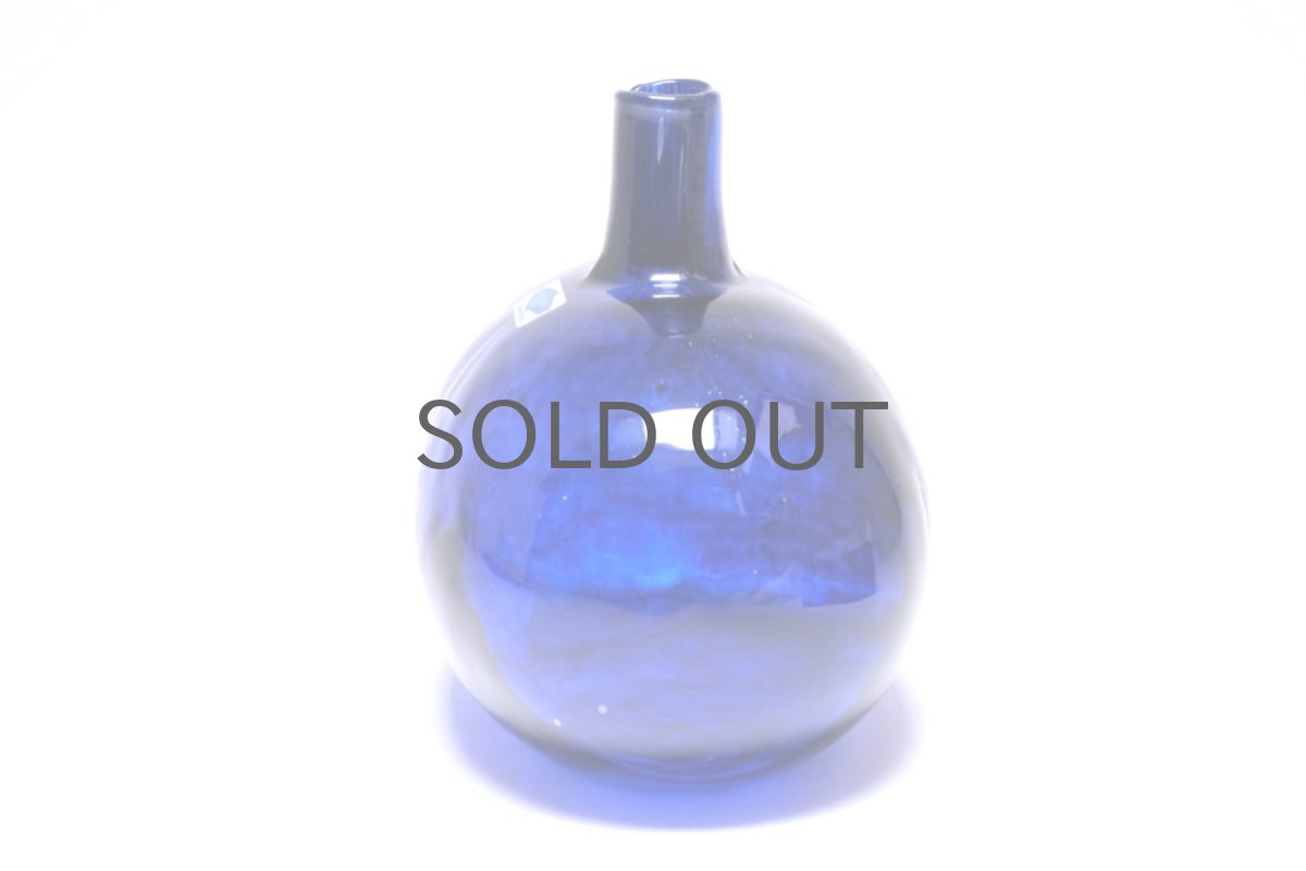 画像4: 北欧ガラス/Oiva Toikka/オイバ・トイッカ/Nuutajarvi/ヌータヤルヴィ/MANSIKKAPAIKKA/一輪挿し/ネイビー (4)