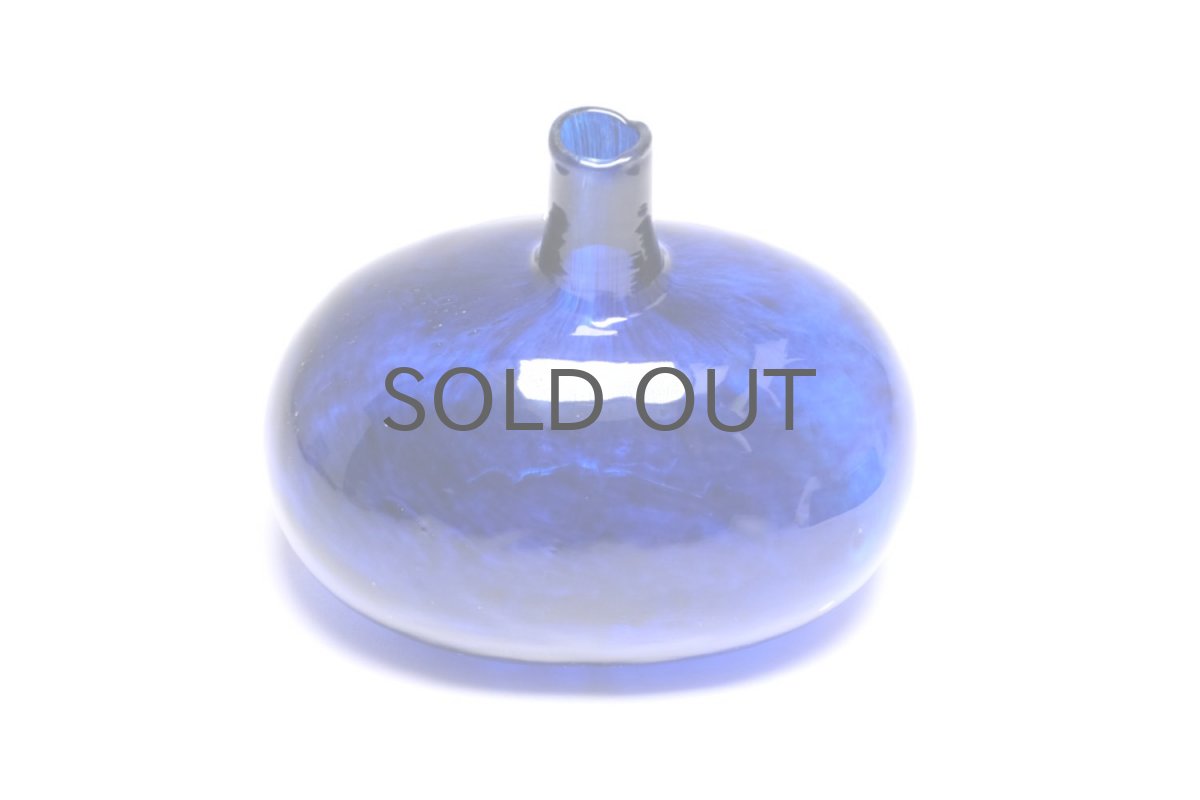 画像5: 北欧ガラス/Oiva Toikka/オイバ・トイッカ/Nuutajarvi/ヌータヤルヴィ/MANSIKKAPAIKKA/一輪挿し/ネイビー (5)