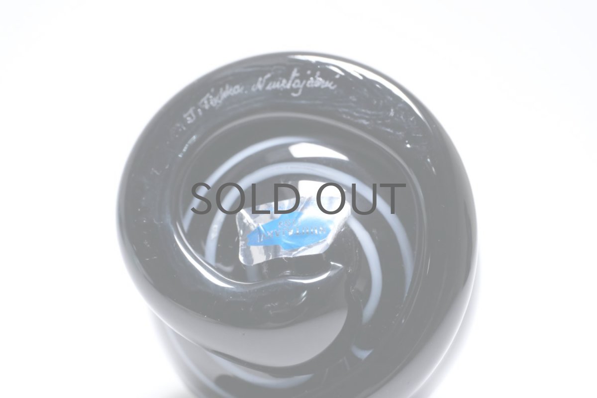 画像7: 北欧アートガラス/ビンテージガラス/Inkeri Toikka/インケリ・トイッカ/Kissa/ネコ/ボーダーブラック&ホワイト/子ネコ (7)