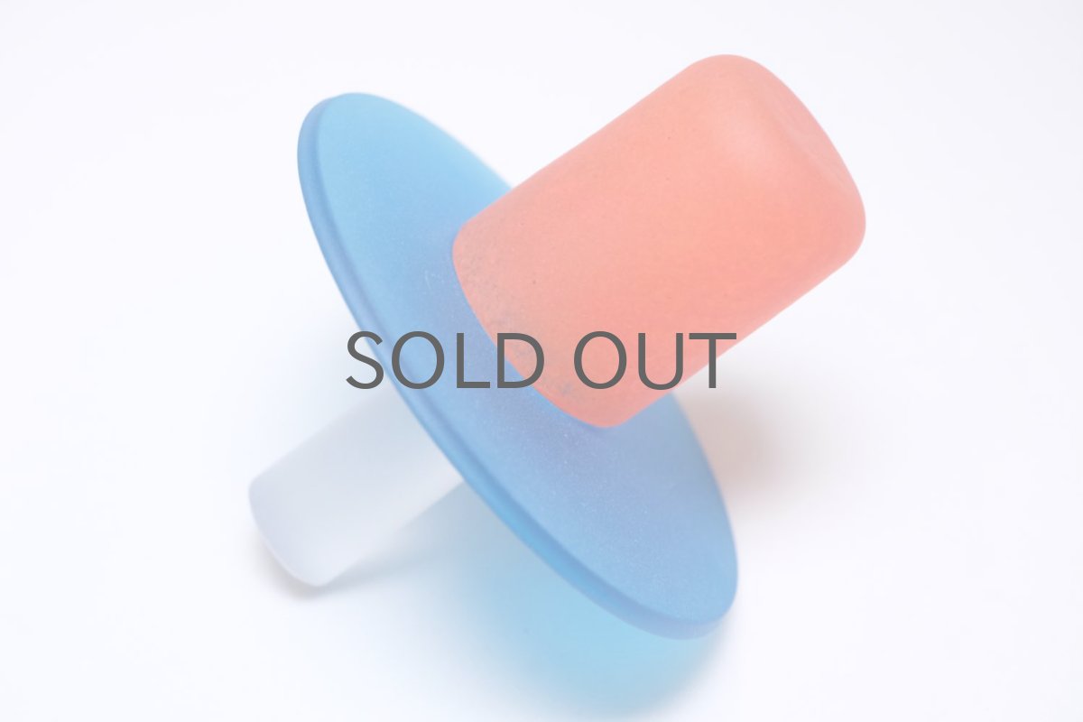 画像3: 北欧アートガラス/ビンテージガラス/Oiva Toikka/オイバ・トイッカ/Nuutajarvi/ヌータヤルヴィ/Pro Arte/OZボトル/グリーン✕オレンジ (3)